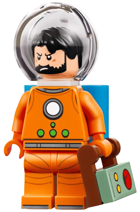Minifig LEGO Capitaine Haddock en combinaison spatiale